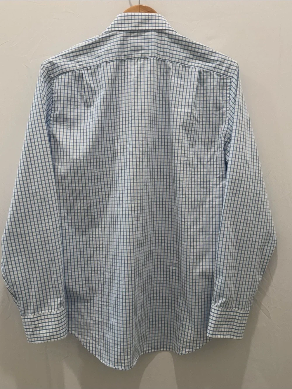 J. Crew Men’s Blue Windowpane Button-Up Shirt Medium